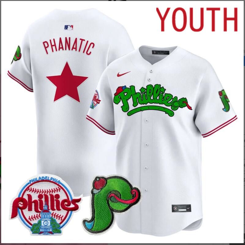Youth Philadelphia Phillies  Phanatic white Limited 2024 MLB Nike jersey->youth nfl jersey->Youth Jersey